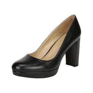 NIB Naturalizer “Bianca” Black Leather Platform Pump Shoe